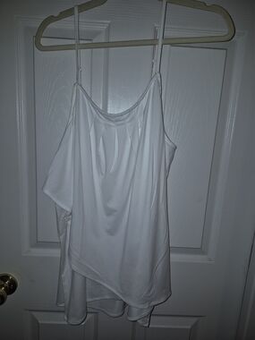 Ninexis White Draped Tank Top